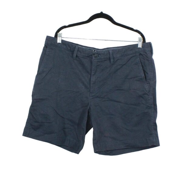LL Bean Comfort Stretch Chino 8" Inseam Shorts Navy Blue Size 38 W - Picture 1 of 10